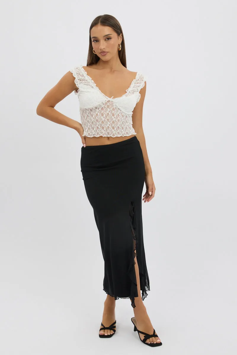 White Lace Top Sleeveless sold by Ally Fashion product image thumbnail 3