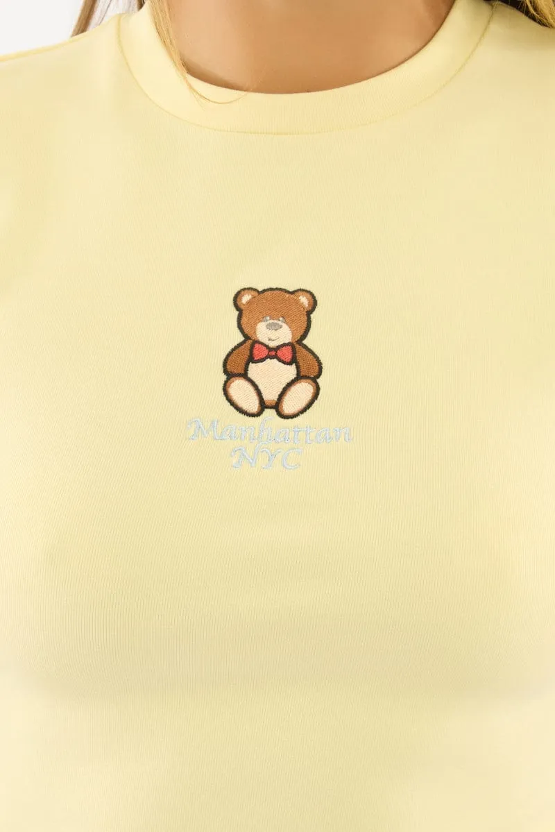 Yellow Graphic Tee Short Sleeve sold by Ally Fashion product image thumbnail 5