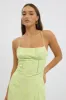 Green Maxi Dress Jacquard Lace sold by Ally Fashion