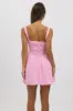 Pink Check Fit And Flare Dress Mini sold by Ally Fashion