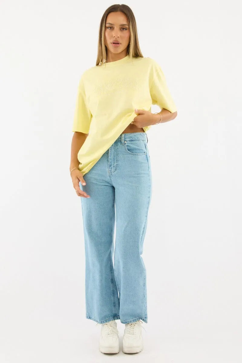 Yellow Graphic Tee Short Sleeve sold by Ally Fashion product image thumbnail 2