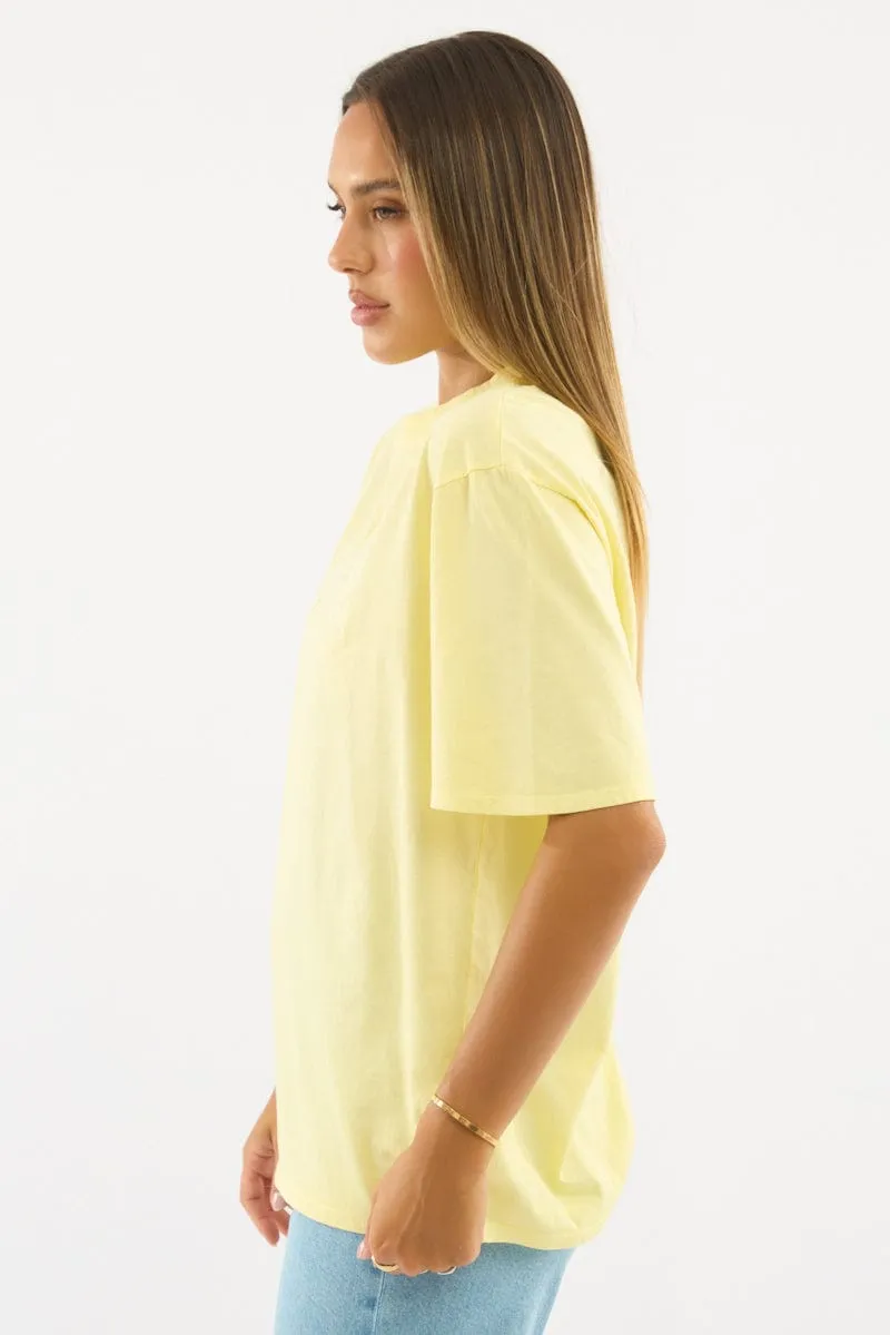 Yellow Graphic Tee Short Sleeve sold by Ally Fashion product image thumbnail 3