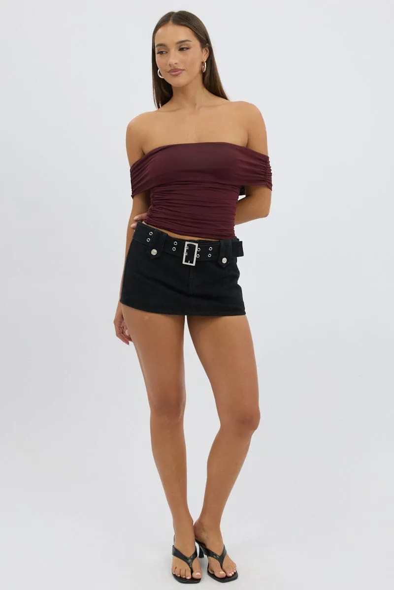Red Off Shoulder Top Supersoft sold by Ally Fashion product image thumbnail 2