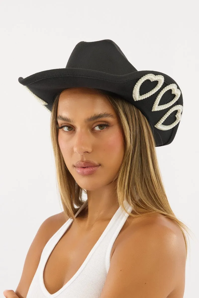 Black Heart Festival Cowboy Hat sold by Ally Fashion