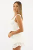 White Frilled Cami Sleeveless Off Shoulder Top sold by Ally Fashion