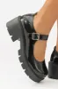 Black Chunky Mary Janes in Patent sold by Ally Fashion