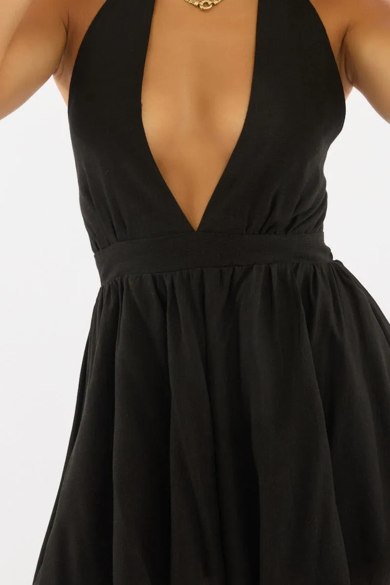 Black Playsuit Halter Neck sold by Ally Fashion product image thumbnail 5