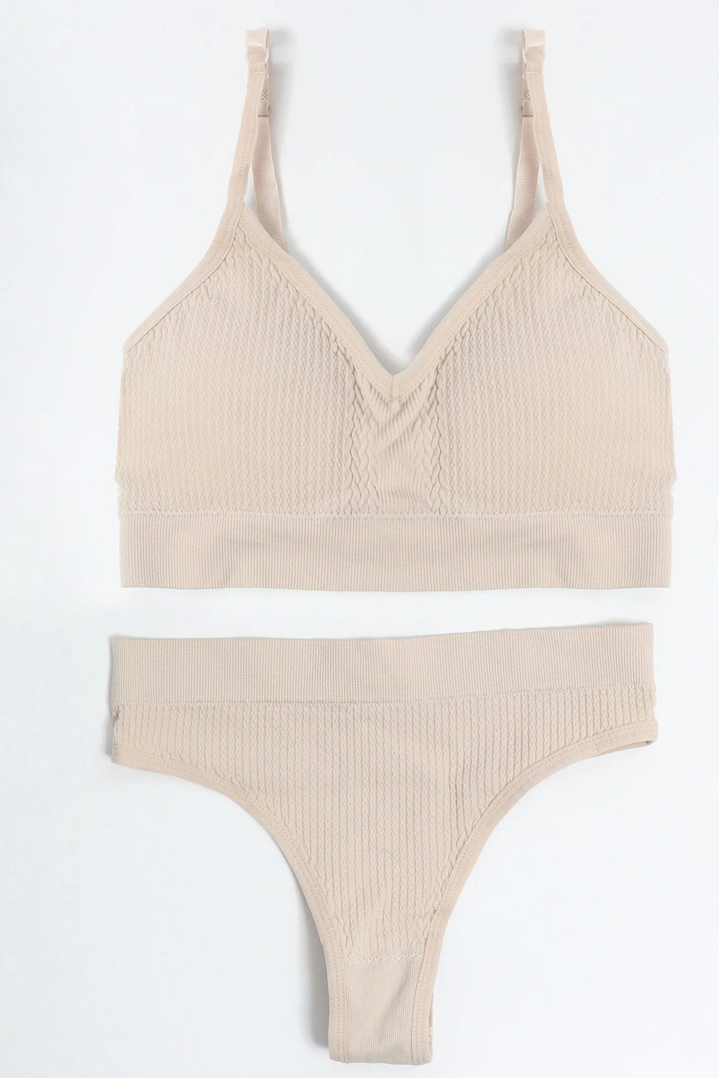 White Seamless Lingerie Set sold by Ally Fashion