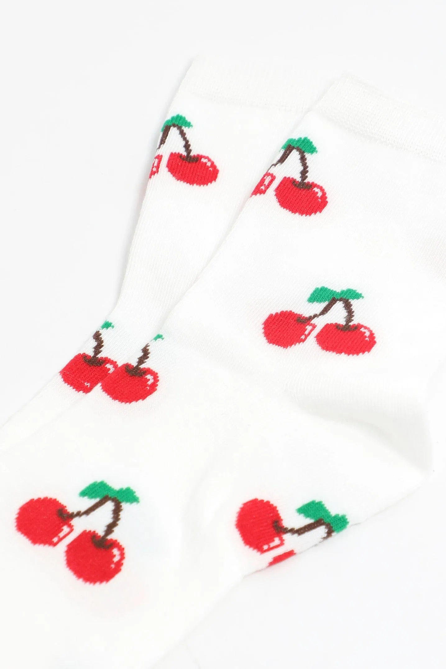 White Cherry Socks sold by Ally Fashion product image thumbnail 2