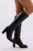 Black Knee High Boots sold by Ally Fashion
