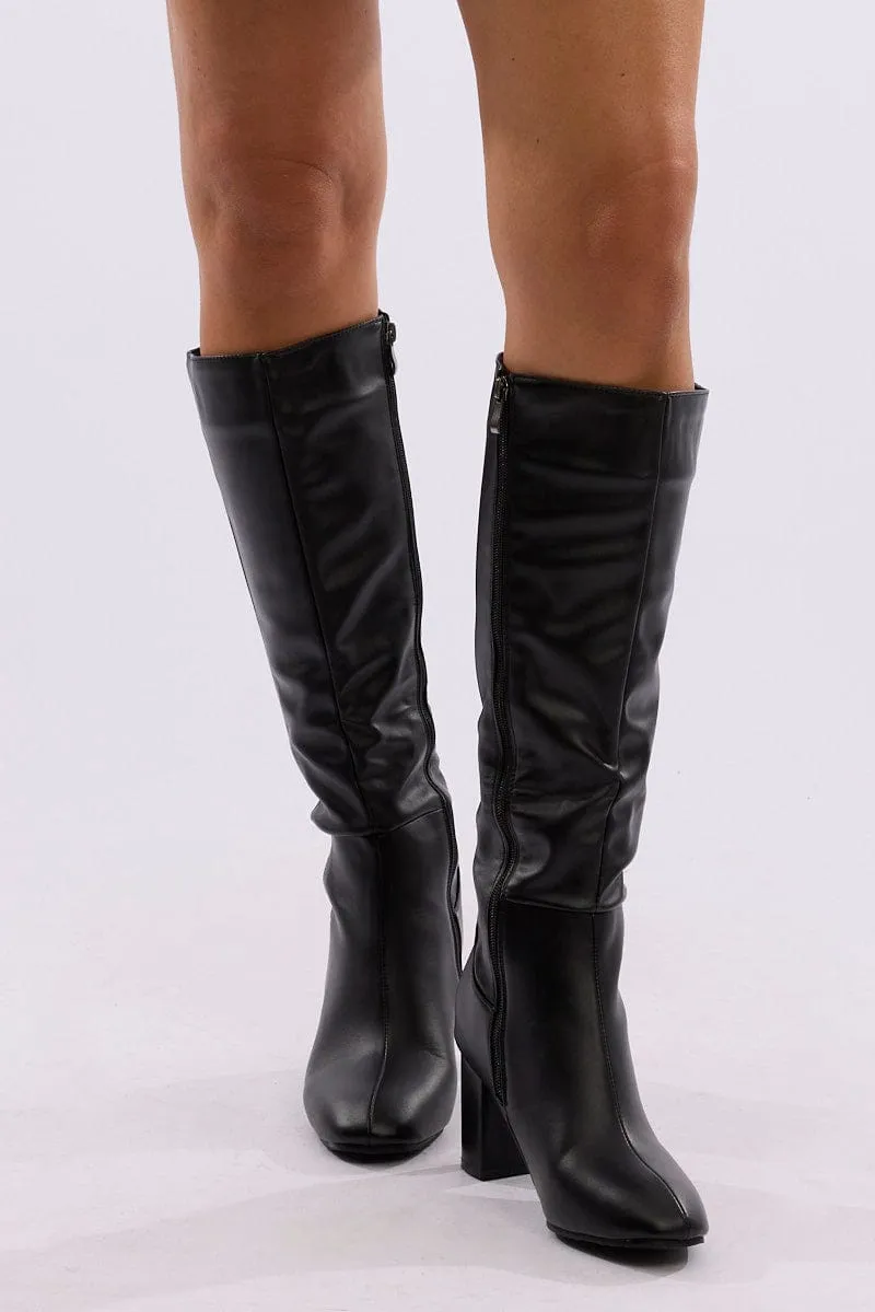 Black Knee High Boots sold by Ally Fashion product image thumbnail 2