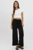 Black Wide Leg Pants Low Rise sold by Ally Fashion