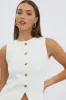 White High Neck Vest sold by Ally Fashion