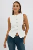 White High Neck Vest sold by Ally Fashion