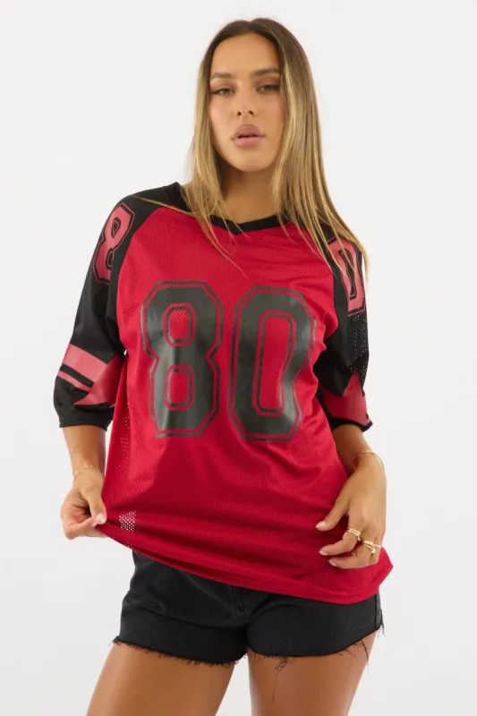 Red Sport Tee Short Sleeve sold by Ally Fashion