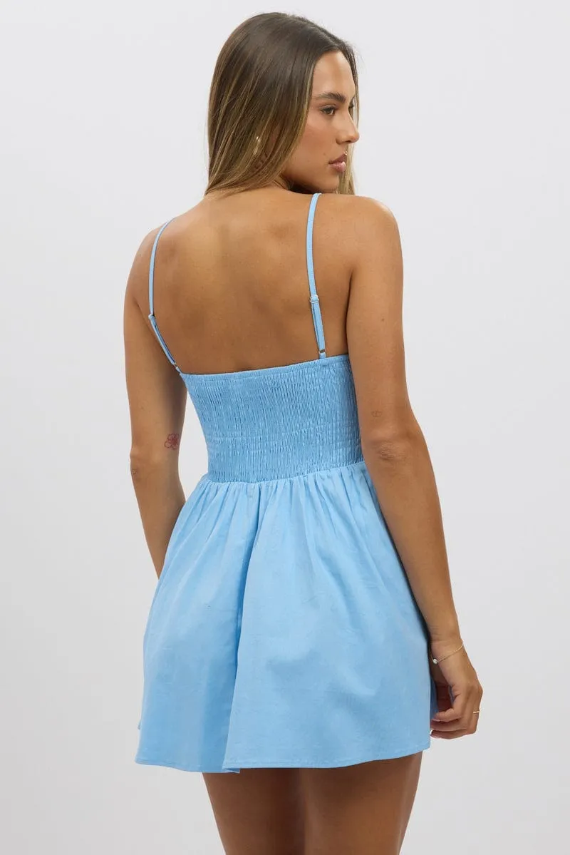 Blue Fit And Flare Dress Mini sold by Ally Fashion product image thumbnail 5