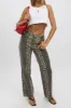 Brown Animal Print Baggy Jeans Leopard Pattern sold by Ally Fashion