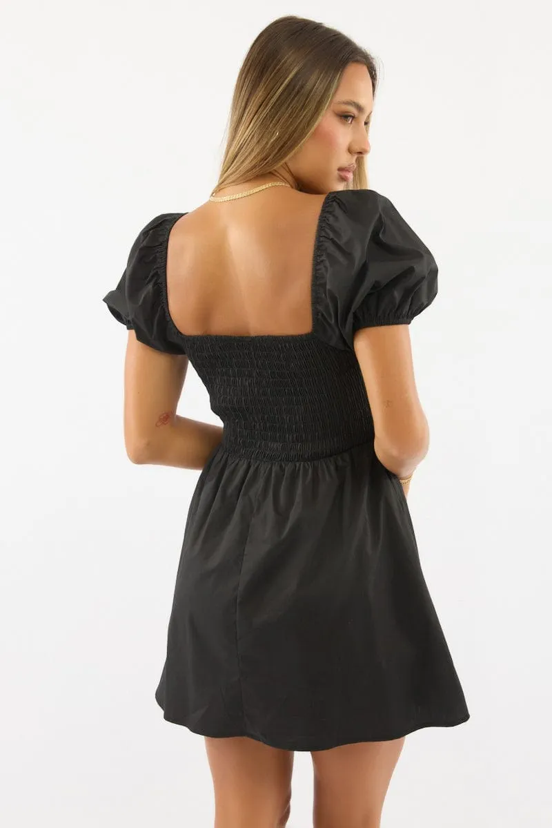Black Mini Dress Ribbon Detail sold by Ally Fashion product image thumbnail 4