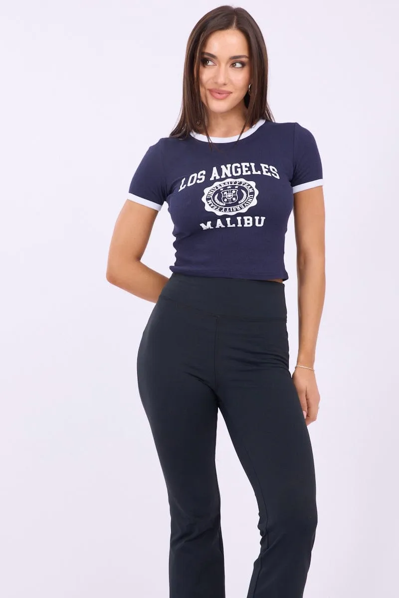 Black Flare Leg Pants sold by Ally Fashion product image thumbnail 3