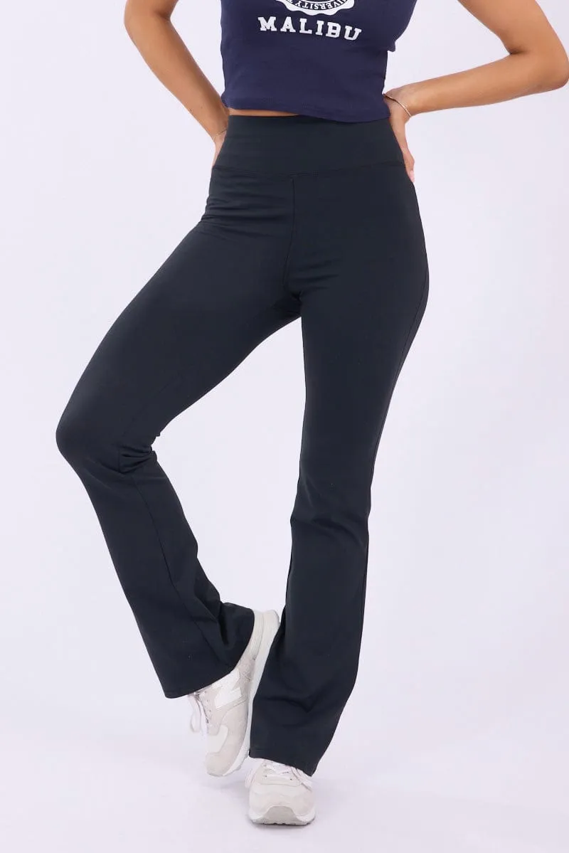 Black Flare Leg Pants sold by Ally Fashion product image thumbnail 2