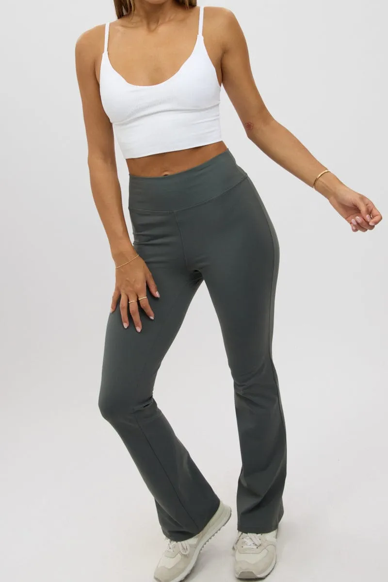 Grey Flare Leg Pants sold by Ally Fashion product image thumbnail 2