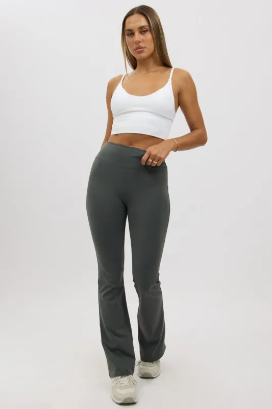Grey Flare Leg Pants sold by Ally Fashion