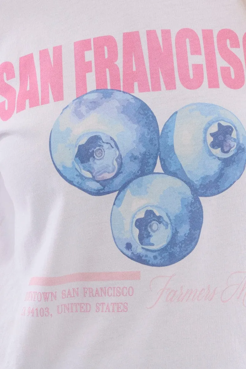 White Graphic Tee Short Sleeve sold by Ally Fashion product image thumbnail 5