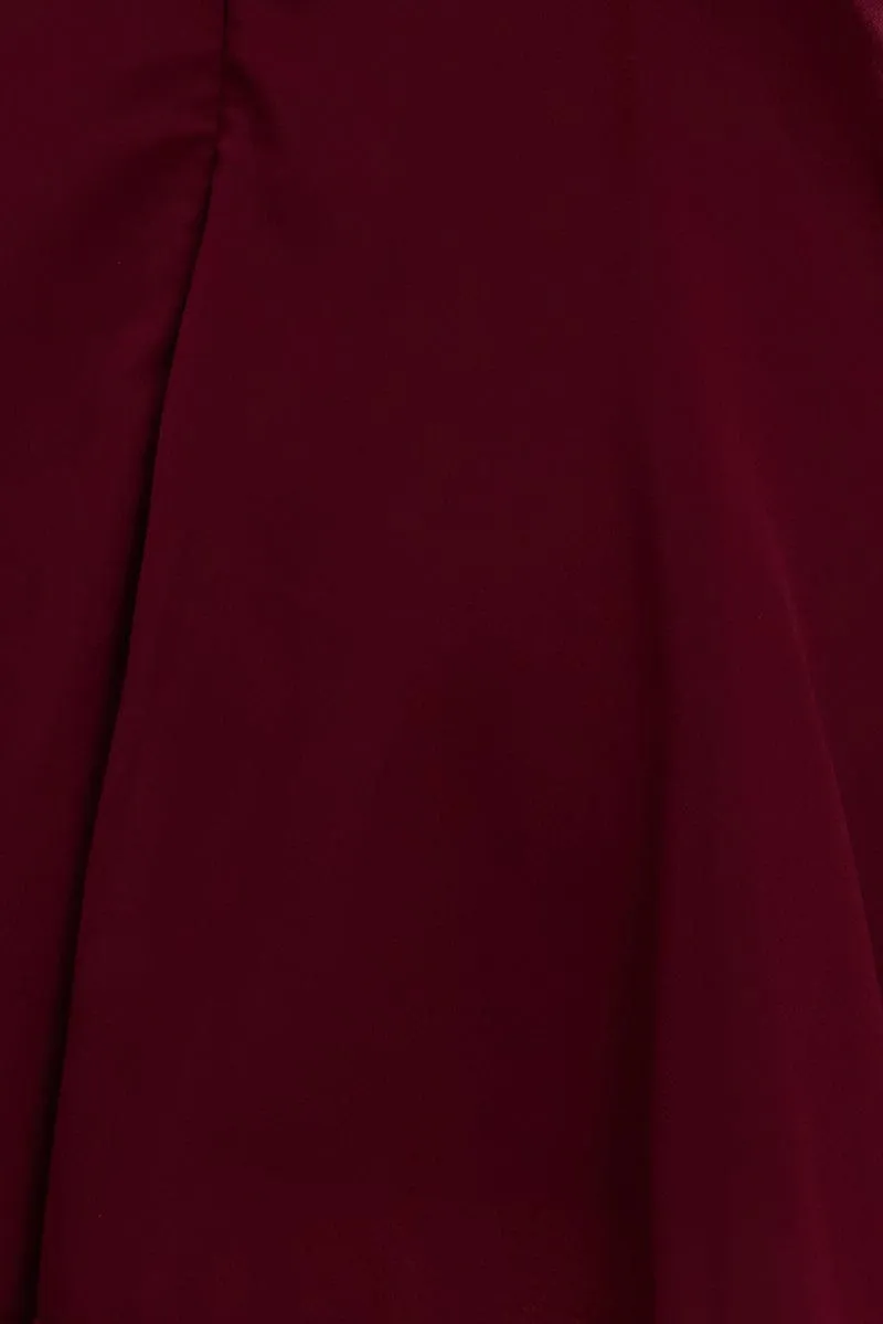 Red Mini Dress Ruffle Detail Chiffon sold by Ally Fashion product image thumbnail 5