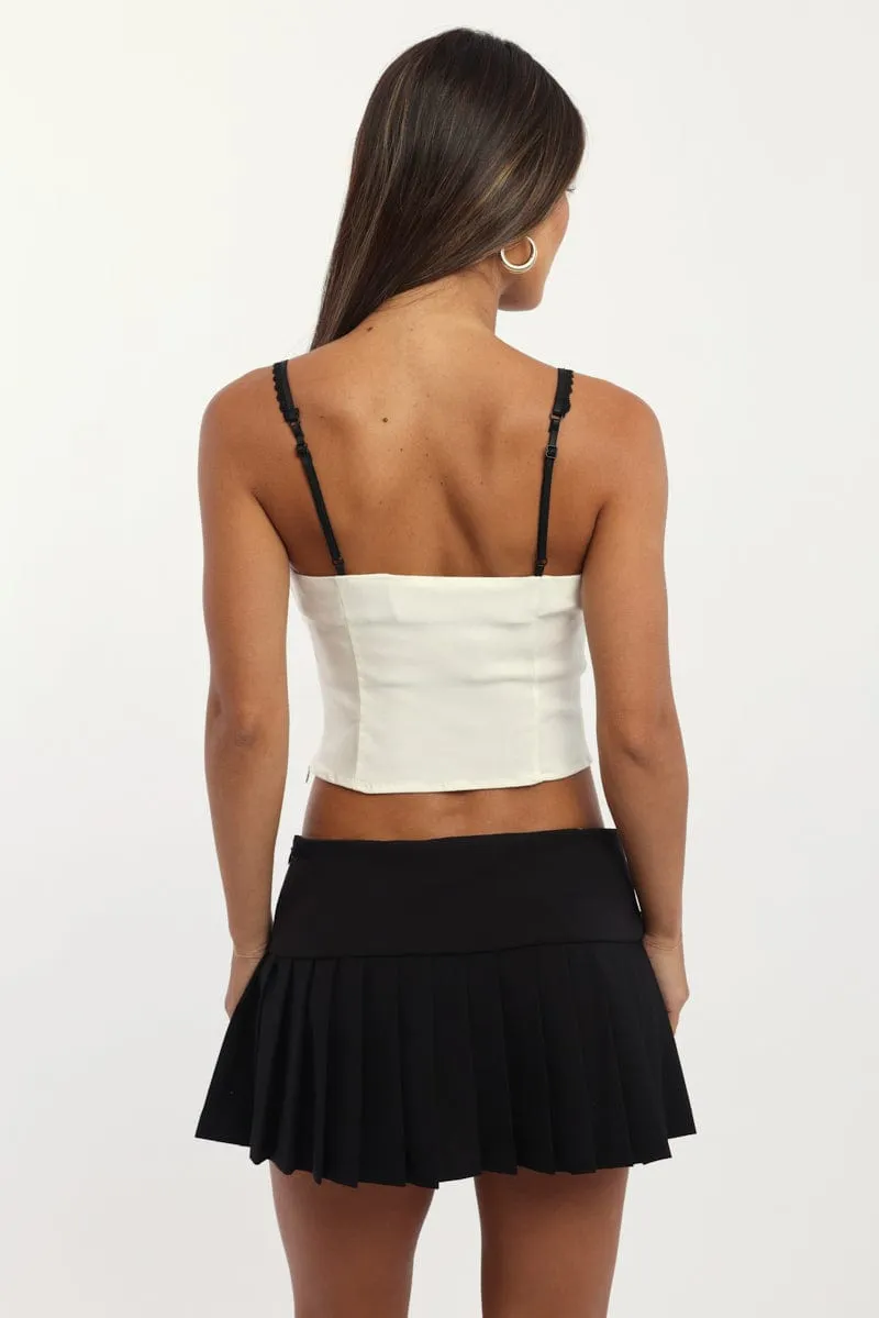 White Cami Bandeau Sleeveless Sweetheart Neckline sold by Ally Fashion product image thumbnail 4