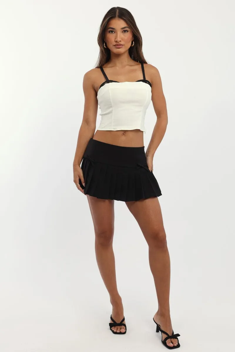 White Cami Bandeau Sleeveless Sweetheart Neckline sold by Ally Fashion product image thumbnail 2