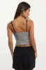 Grey Cami Bandeau Sleeveless Sweetheart Neckline sold by Ally Fashion
