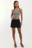 Grey Cami Bandeau Sleeveless Sweetheart Neckline sold by Ally Fashion