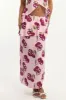 Pink Abstract Chiffon Maxi Skirt Lined sold by Ally Fashion