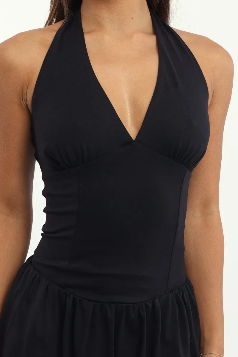 Black Halter Neck Mini Dress sold by Ally Fashion product image thumbnail 5