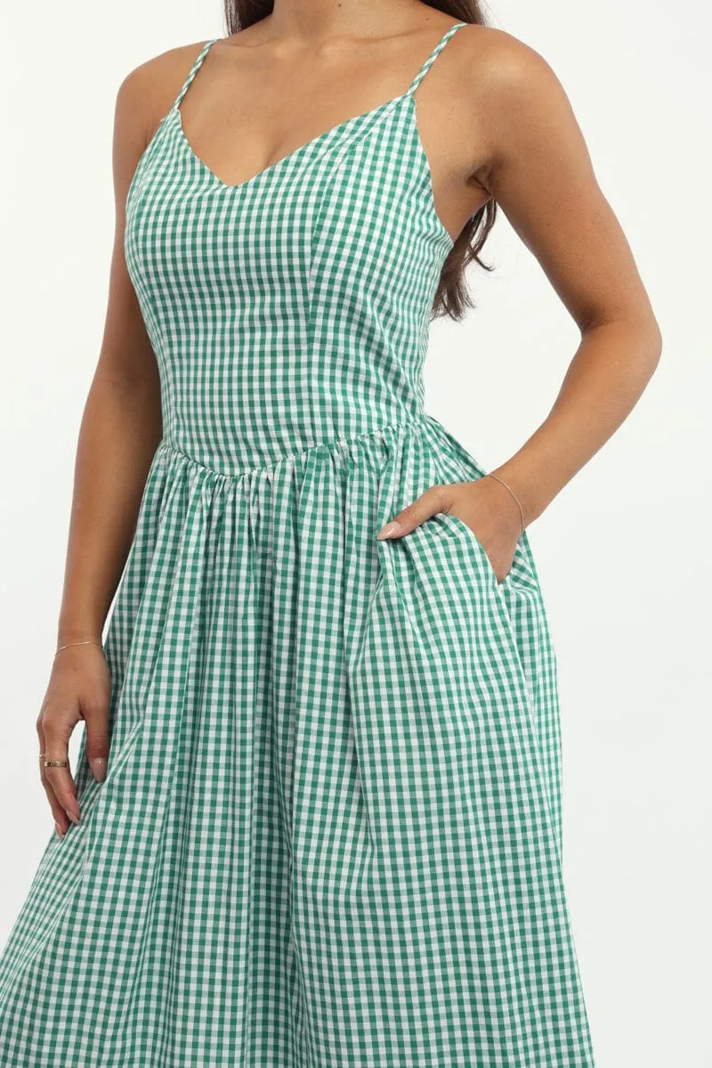 Green Check Maxi Dress Singlet sold by Ally Fashion product image thumbnail 5