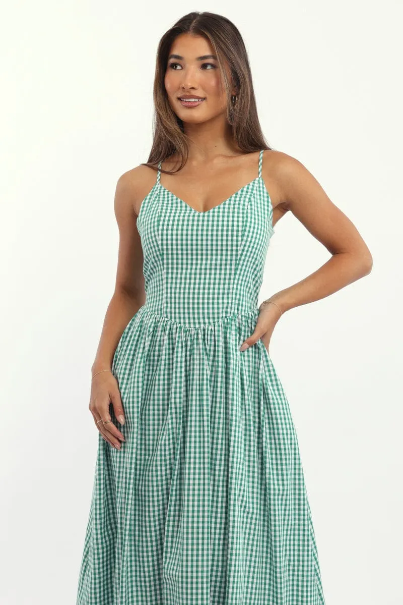 Green Check Maxi Dress Singlet sold by Ally Fashion product image thumbnail 2