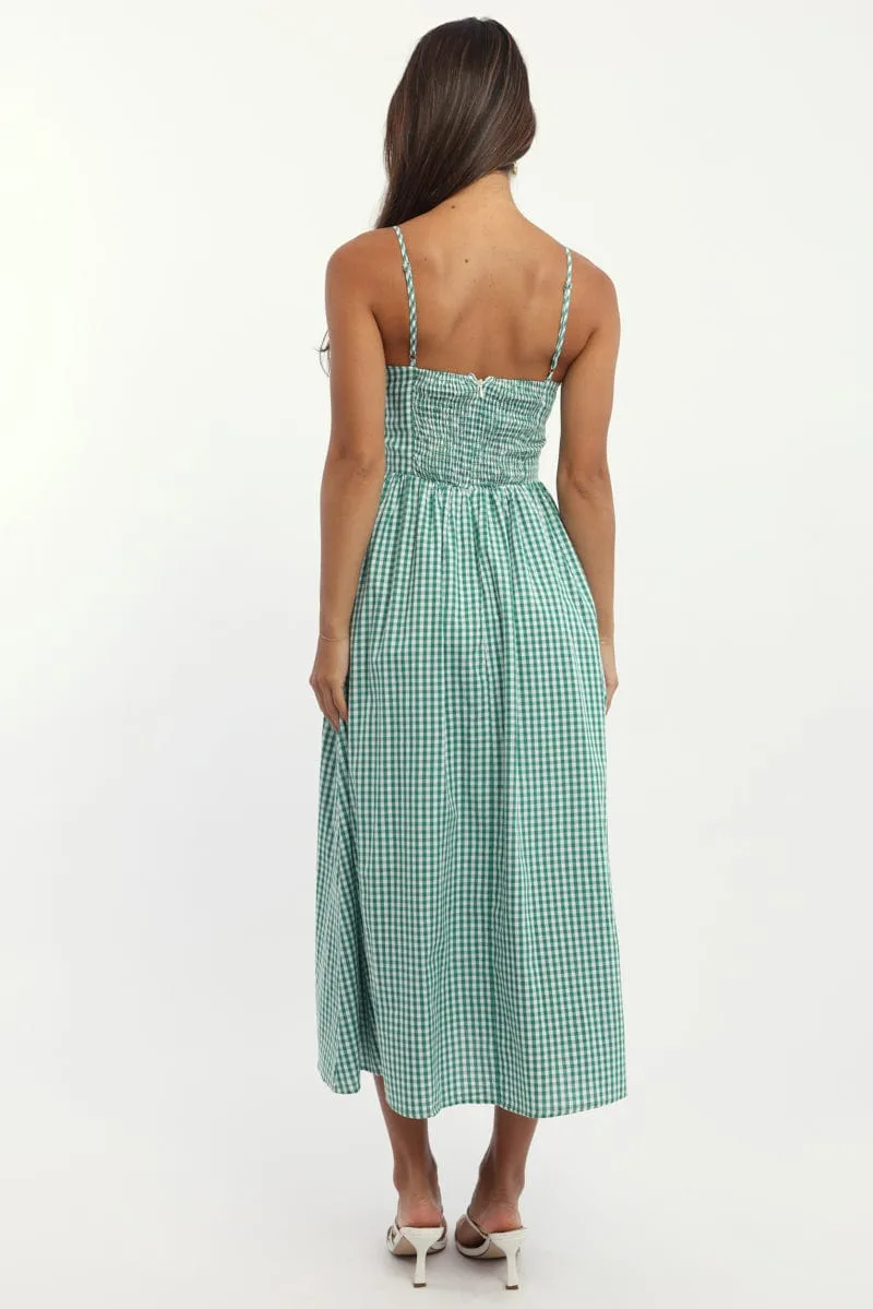 Green Check Maxi Dress Singlet sold by Ally Fashion product image thumbnail 4