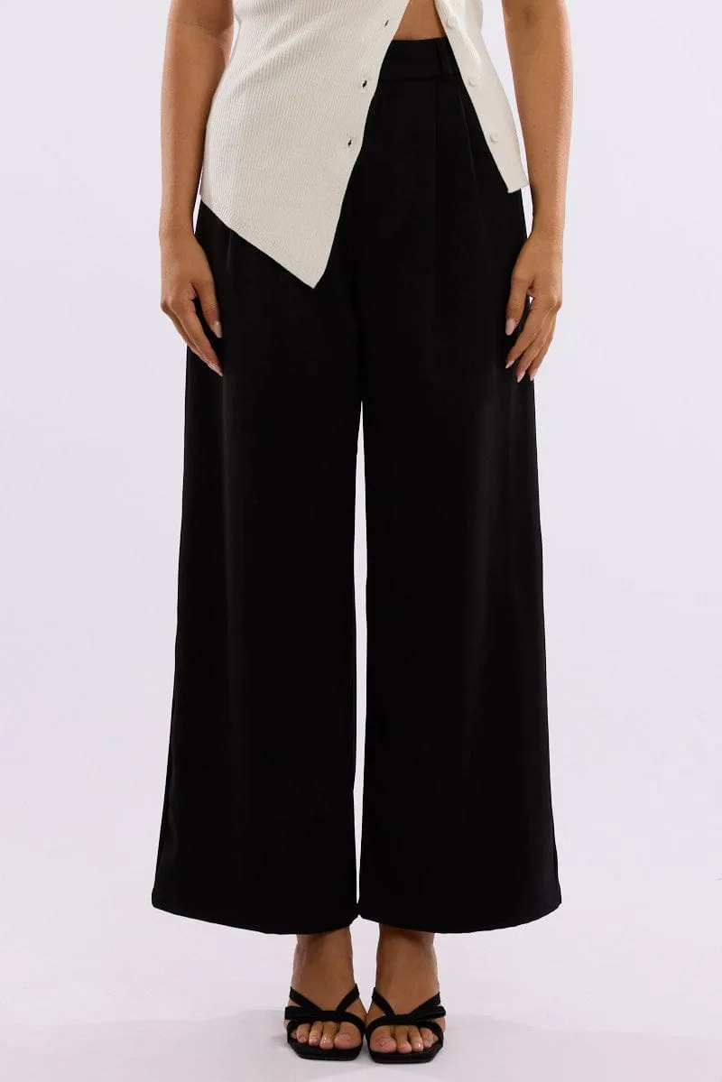 Black Tailored Pants Mid Rise sold by Ally Fashion product image thumbnail 2