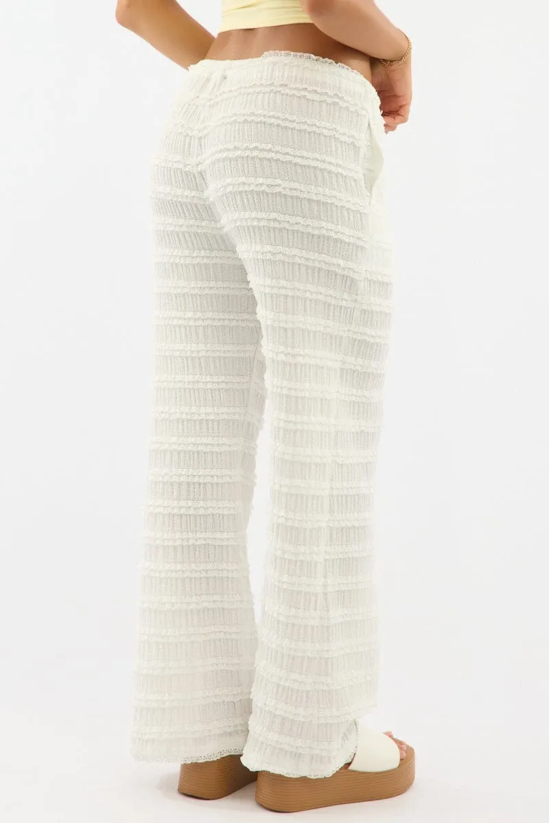 White Wide Leg Pant Lace sold by Ally Fashion product image thumbnail 4