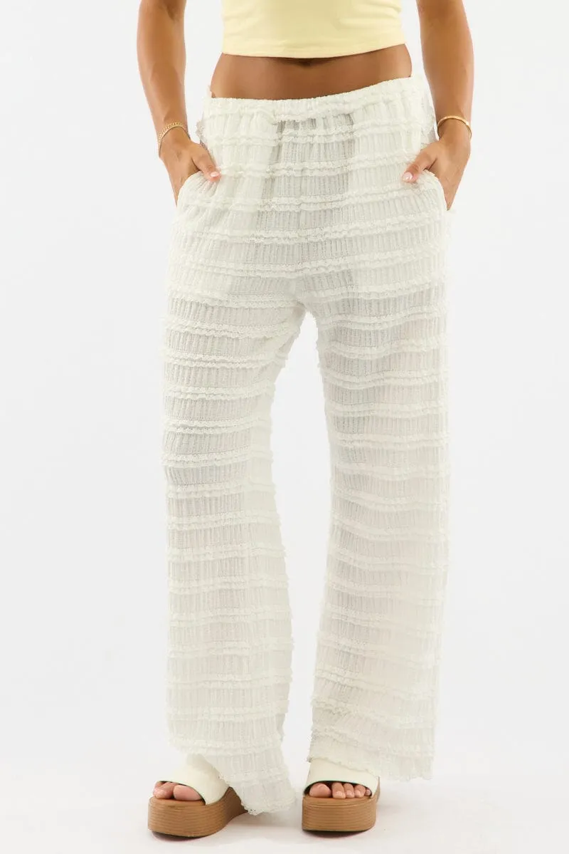 White Wide Leg Pant Lace sold by Ally Fashion product image thumbnail 2