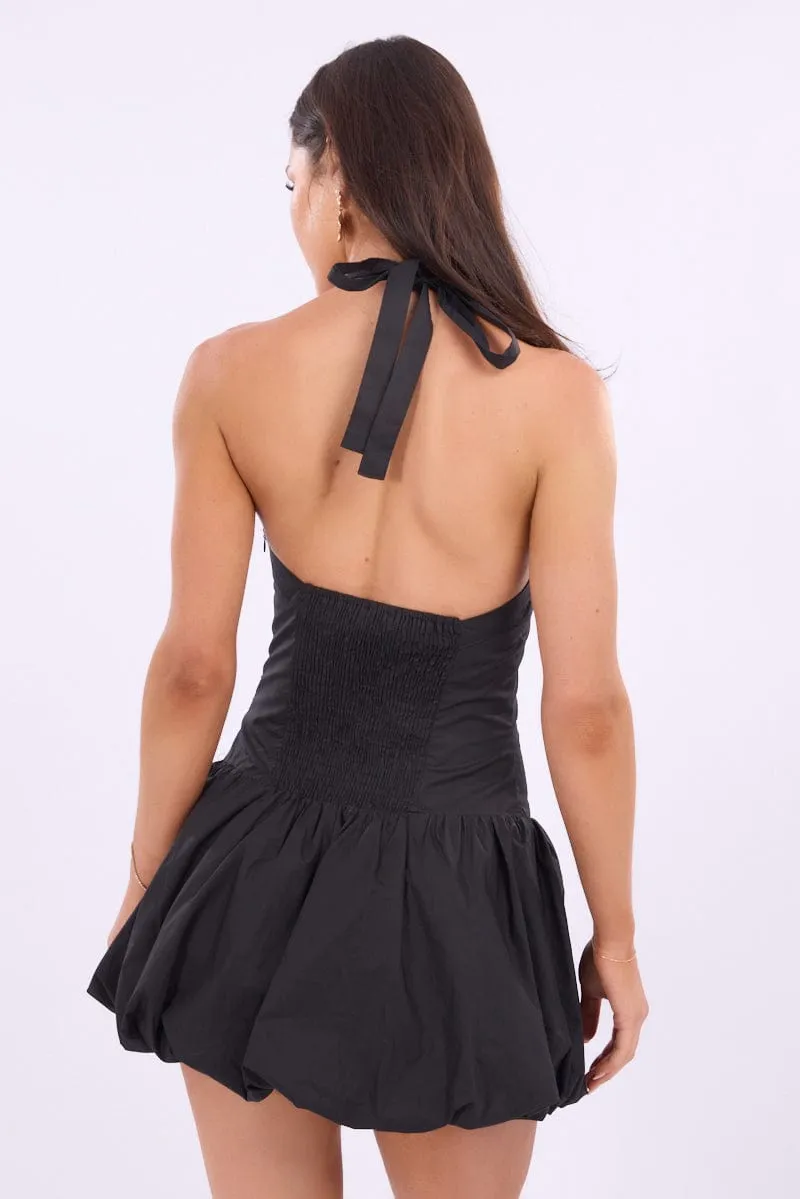 Black Halter Neck Bubble Dress sold by Ally Fashion product image thumbnail 5