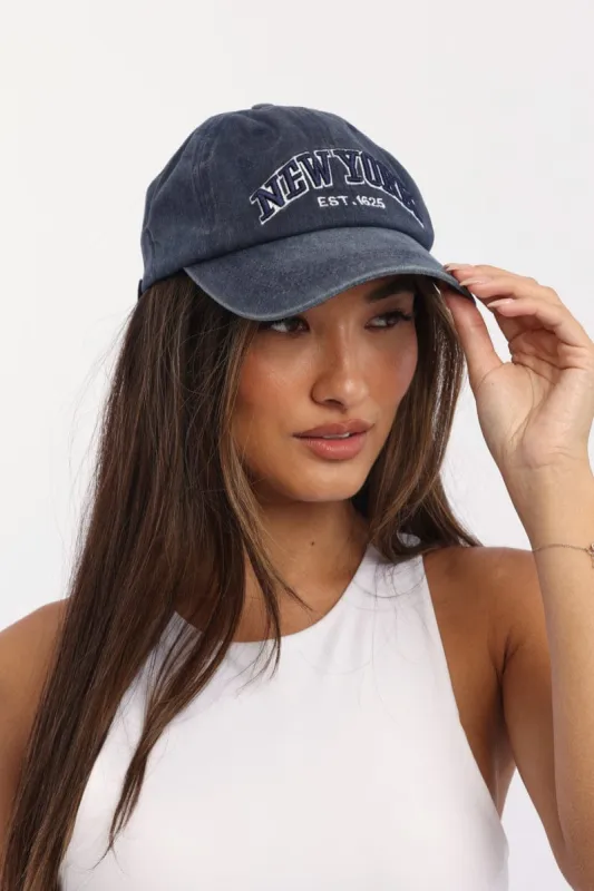 Blue New York Cap sold by Ally Fashion