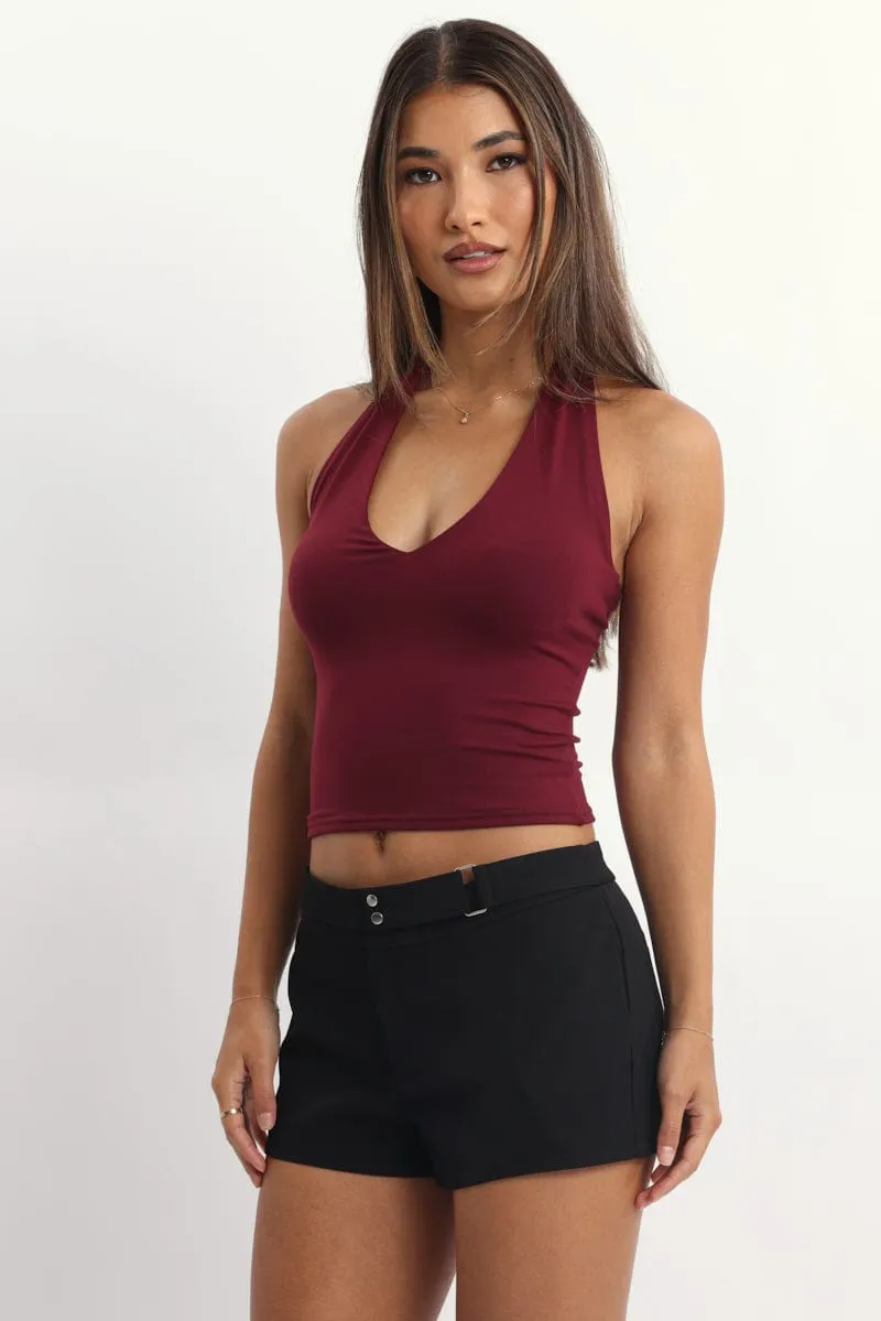 Red Supersoft Halter Neck Top sold by Ally Fashion product image thumbnail 3