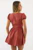 Red Mini Dress Ribbon Detail sold by Ally Fashion