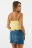 Yellow Check Corset Top Sleeveless Lace Up sold by Ally Fashion