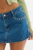 Denim Skorts Skirt Mid Rise sold by Ally Fashion