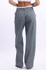 Grey Tailored Pants Boxer Wide Leg sold by Ally Fashion