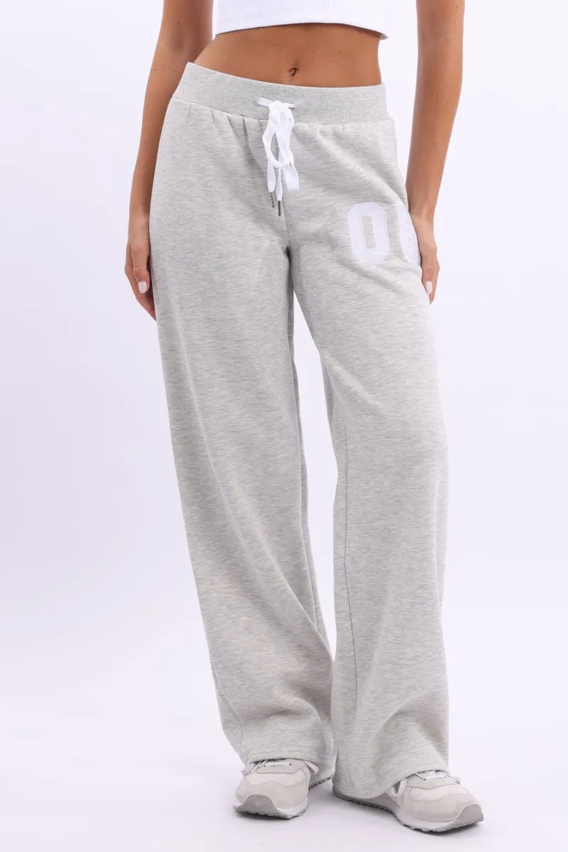 Grey Track Pants Wide Leg sold by Ally Fashion product image thumbnail 2