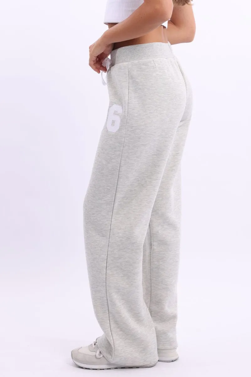 Grey Track Pants Wide Leg sold by Ally Fashion product image thumbnail 3