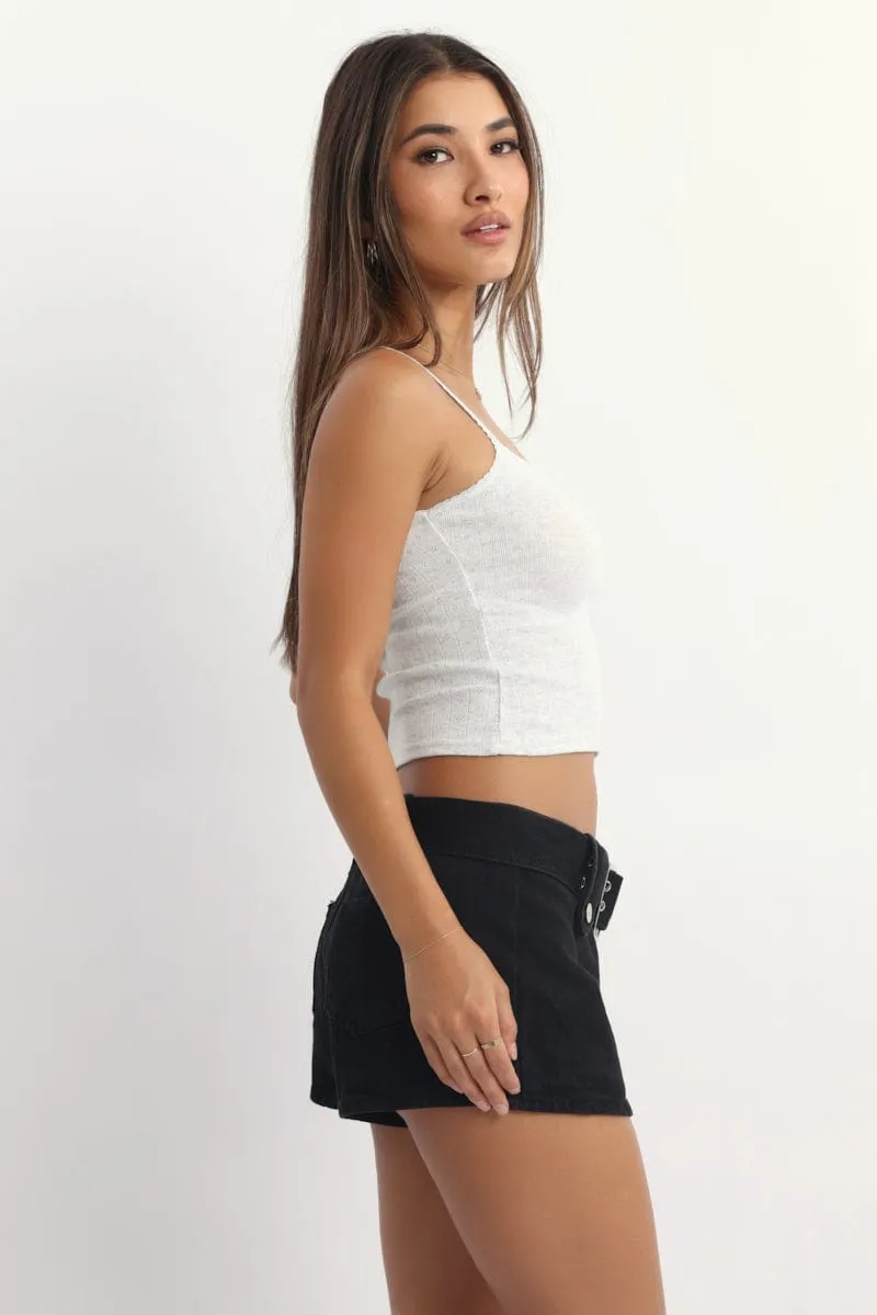 Grey Pointelle Cami Top sold by Ally Fashion product image thumbnail 3